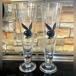 Vintage playboy bunny tall glasses